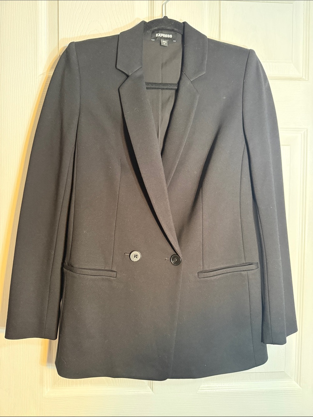 Express Black Women's Double-Breasted Blazer